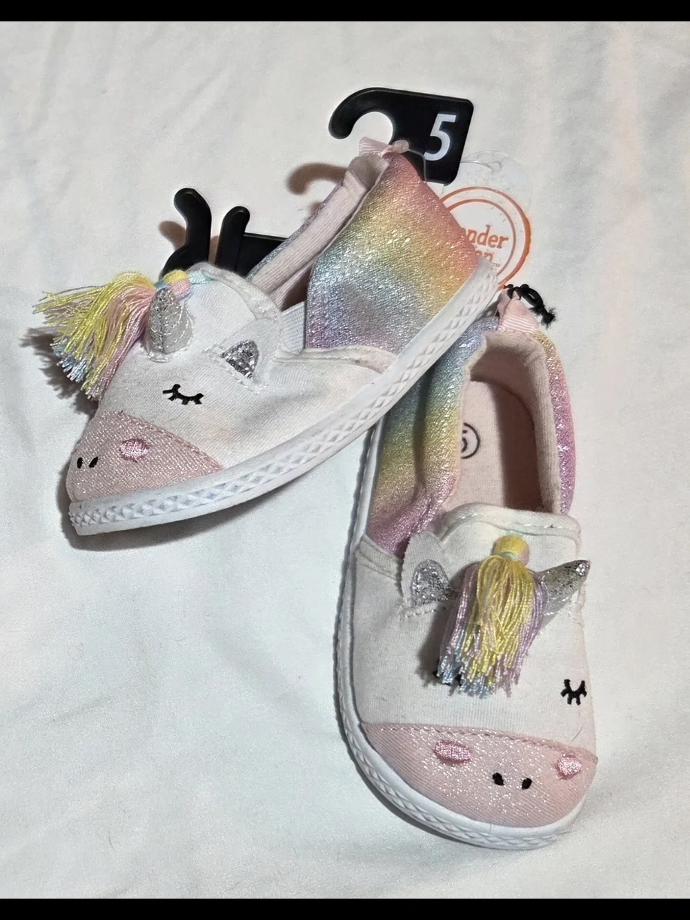 Infant Unicorn Slip-On Sneakers - Pink & Pastel Rainbow